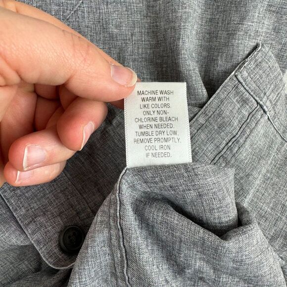 Croft&Barrow Quick Dry Shirt Mens Big&Tall XL Tall Grey Vented Outdoors Western - Picture 12 of 13